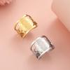 Stainless Steel Religious Adjustable Ring for Men Catholic Christian Faith Amulet Saint Benedict of Nursia Finger Rings Jewelry