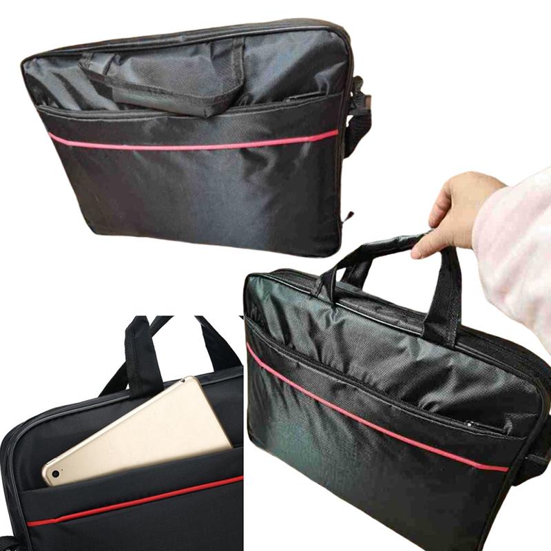 1 Piece 15.6 Inch Laptop Shoulder Handbag Zipper Shoulder Bag Business Portable Nylon Computer Handbags Simple Style