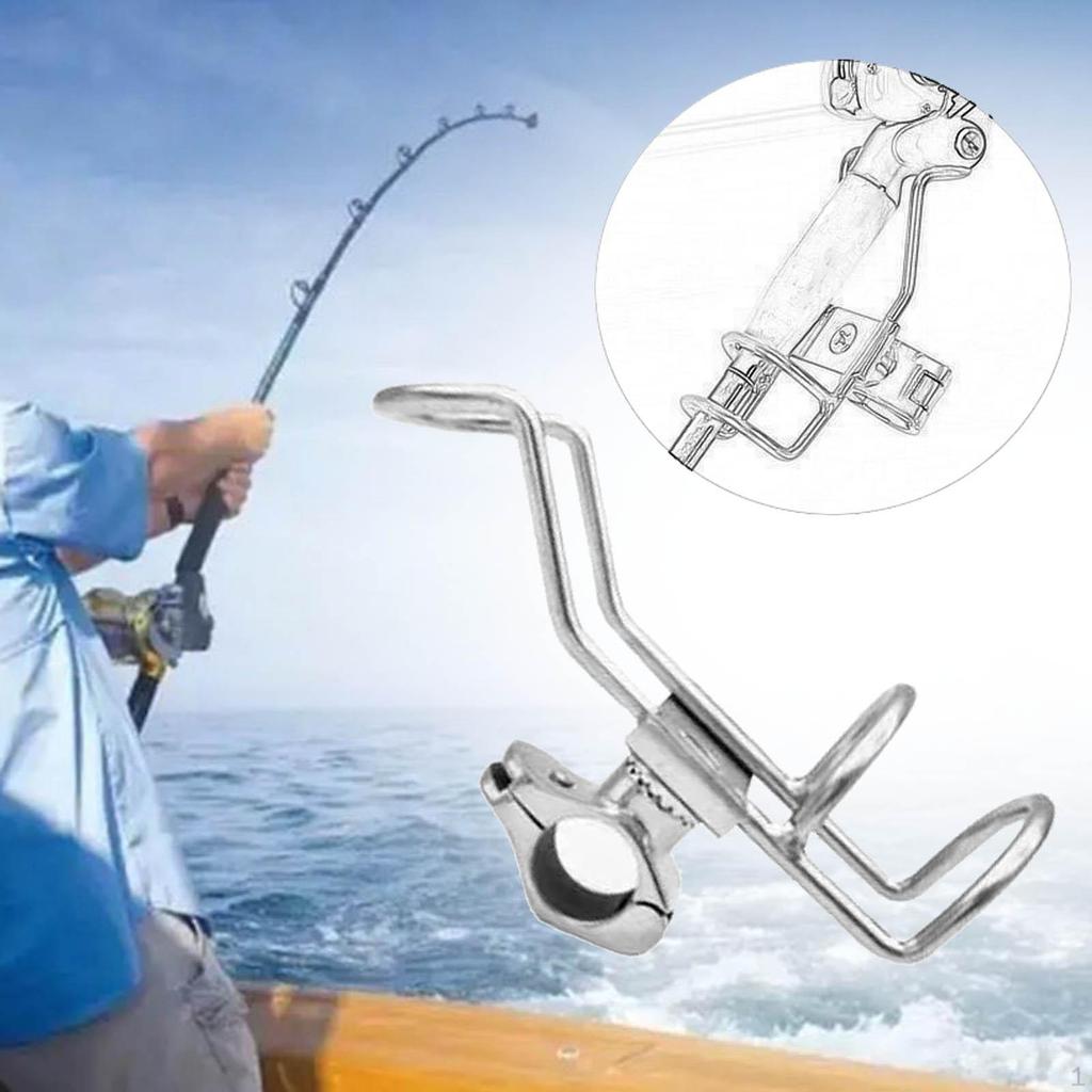 Fishing Rod Holders Pole Rack Stainless Steel Clamp on Holder Professional Universal