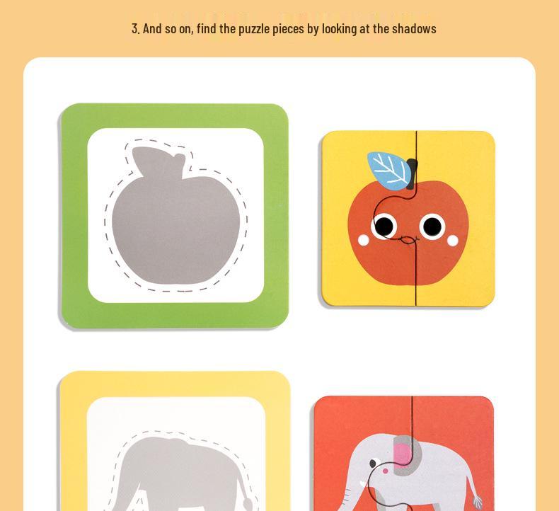 Toddler Animal Shadow Matching Puzzle - Parent-Child Interactive Educational Game