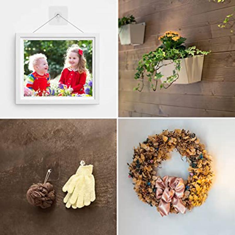 10 ks bezdierovacích skrutiek Silná samolepiaca prísavka Háčiky na stenu Vešiak na kuchynské kúpeľňové náradie