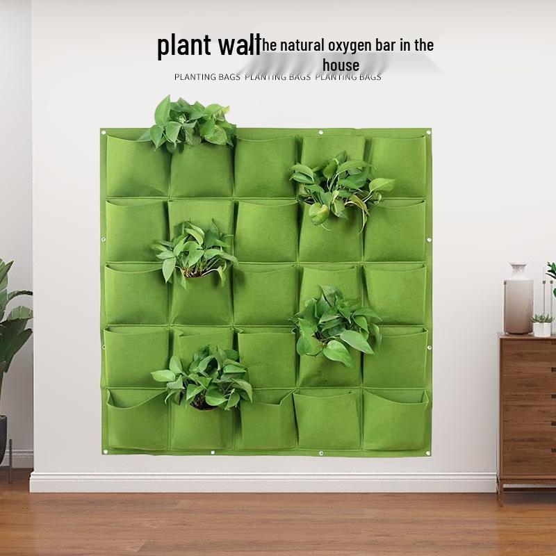 Vertical Wall Hanging Grow Bags for Balcony Greening and Flower Planting