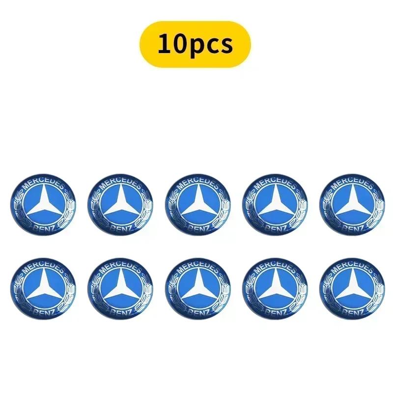 14mm Car Key Sticker Logo 3D Metal Emblem For Mercedes Benz B/C/E/S Class A Class C200L GLC GLE CLA accessories Car Styling CD2