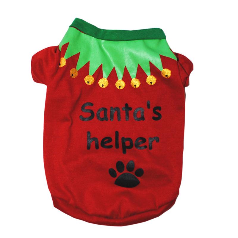 Nowy Rok Print Pies Kot Koszulka Boże Narodzenie Bawełna Ubranka dla Zwierząt Ubrania dla Małych Psów Szczeniak Chihuahua Swetry Masscota płaszcz pies