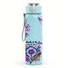 1Pz Colibrì Bouquet Multi Fiore 750ml Plastica Colorata Borraccia Sportiva Tappo Flip con Cannuccia Anti-perdita Adatta per Sport Ufficio Uso Domestico