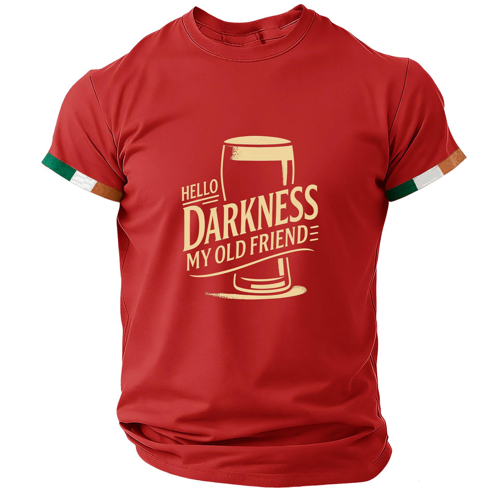 

Men s Casual Round Neck Short Sleeve T-Shirt XL червоний