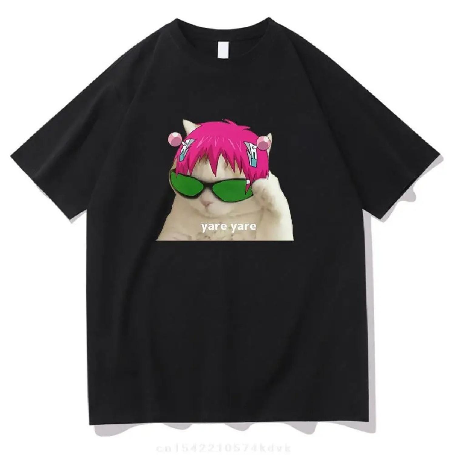 

Hot Anime Saiki K T-shirt Summer T Shirts Graphic Sudaderas Kusuo Men_women Hip Hop Sweatshirts High Quality Cotton Tee Shirt XXXXXL чорний