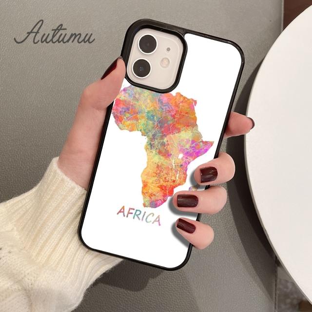 

ЧЕХОЛ ДЛЯ ТЕЛЕФОНА КАРТА АФРИКИ для iPhone 11 12 13 14 Pro Max mini X XR XS SE 2020 5 6S 7 8 Plus Samsung Galaxy S21 S22 Крышка-накладка Samsung S22ultra