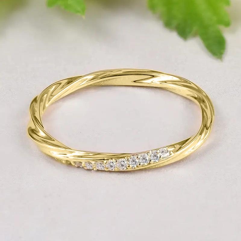 New Minimalist Thin Rings for Women Wedding Brilliant Cubic Zircon High Quality Versatile Female Finger Ring Jewelry