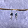 Natural Labradorite Earrings Rose Cut Teardrop Earrings Sterling Silver Handmade Labradorite Earrings Healing Gemstone Earrings Gifts