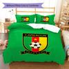 Cameroonian Football Federation Pattern Bedding Set Quilt Cover Pillowcase Home Decor Gift (1 * duvet cover + 2 * pillowcase, without core)