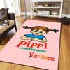 Pippi Longstocking Custom Name Carpet Rug for Living Room Bedroom Home Sofa Decoration,Kids play Non-slip Floor Mat