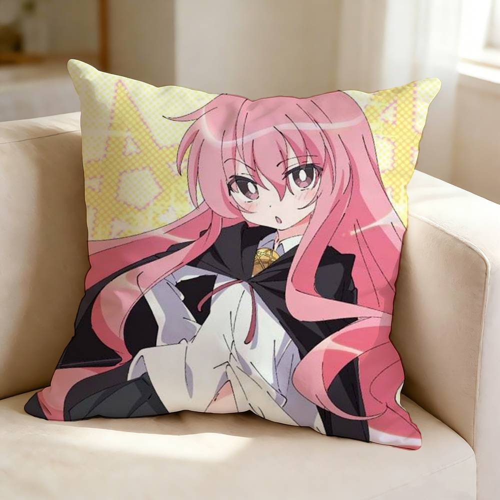 ZZero No Tsukaima Cute Girl LLouise Square DoubleSided Printed Pillow Case Bedroom Bedside Pillow Sofa Cushion Cover