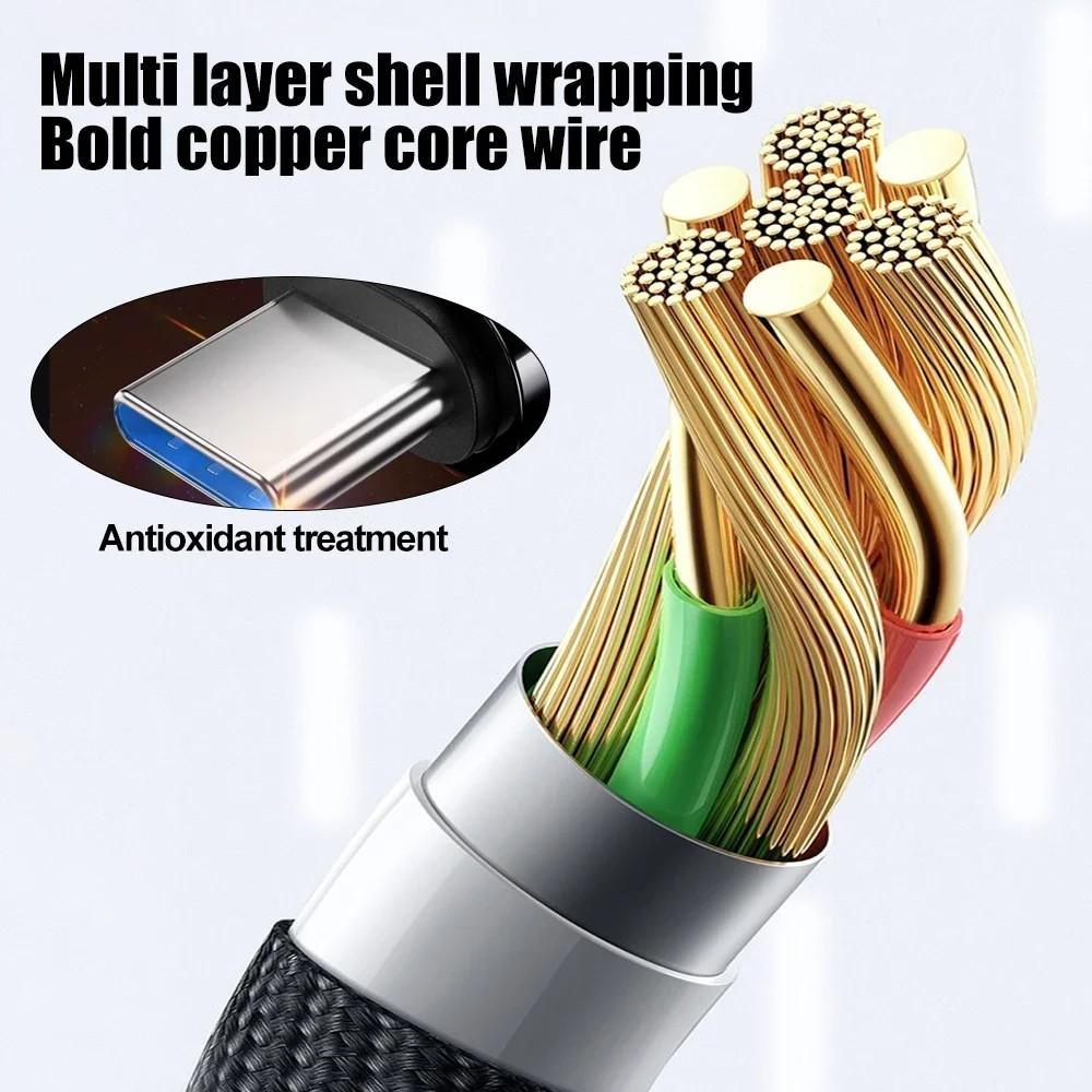 120W 10A Fast Charge USB Type C Cable For Xiaomi Redmi Note 14 Fast Charging Cable For Samsung Huawei Honor Oneplus POCO OPPO