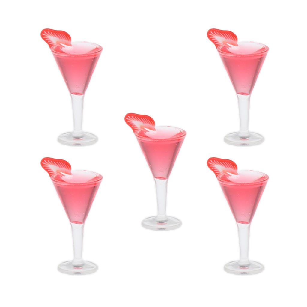 1/12 Dollhouse Glasses Cocktail For Dolls House Decoration Collection