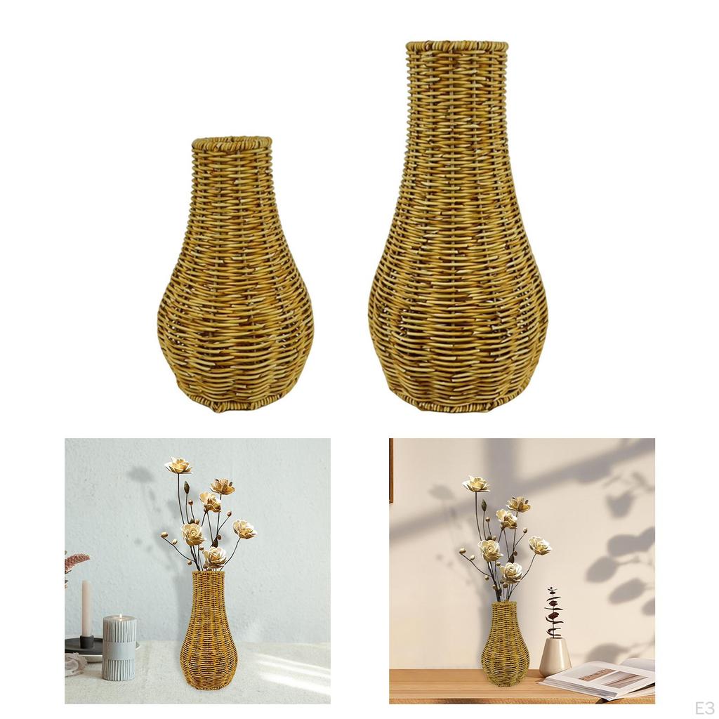 Handcrafted Rattan Vase - Woven Art for Flower Arrangements