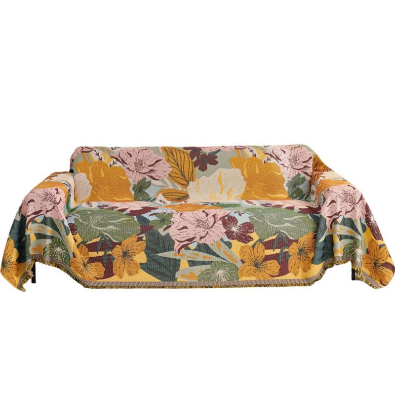 Slipcover Dustproof Prevent Cat Scratching Four Season Universal American Pastoral Style Sofa Cover Cloth Cover Towel Sofa Cover