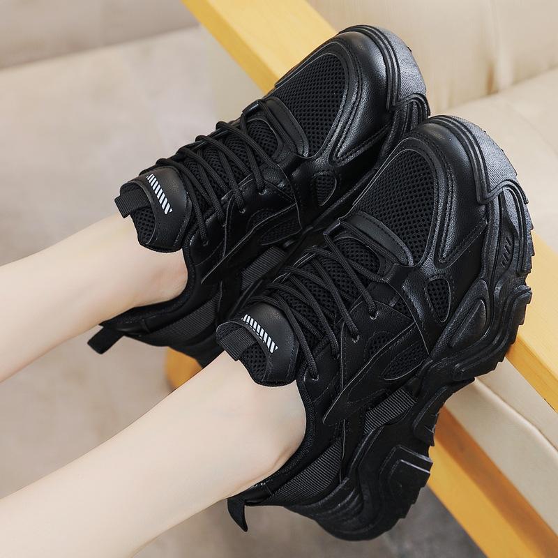 Spring and summer new mesh breathable sports shoes platform casual dad shoes simple