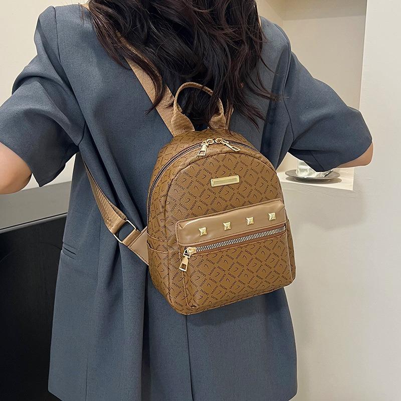 Backpack Spring Fashion Versatile College Student School Bag Women's Casual Large Capacity Printed Travel Backpack