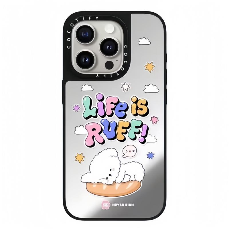 Cute Little Puppy for Apple 16pro Max for IPhone14Plus13 12 15 High-end Fashion Brand Mirror