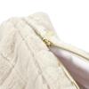 Borsa Cosmetica in Pelliccia Crema Poliestere e Nylon 18X10X11 Cm