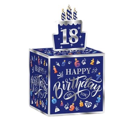 Friendly Paper Surprise Gift Boxes For Birthdays Customizable Age Decor Pull Out Design Party Supplies