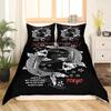 Pike Fish Bedding Striped Bass Big Pattern Hunting and Fishing Themed Duvet Cover for Kids Boys BedRoom Decorations for Teens