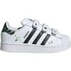 Minecraft x adidas Superstar 2 C Creeper Kinder-Sneaker Weiß Wolkenweiß Kernschwarz JQ8748