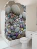 Beach Pebble Shower Curtain - Vibrant Coastal Stone Art For A Waterproof And Unique Bathroom Dcor Set