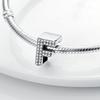 Genuine Copper Plated Color Letter Cubic Zircon Charm Bead Elements Suitable For Authentic Bracelet Style For Women Jewelry Creation Original