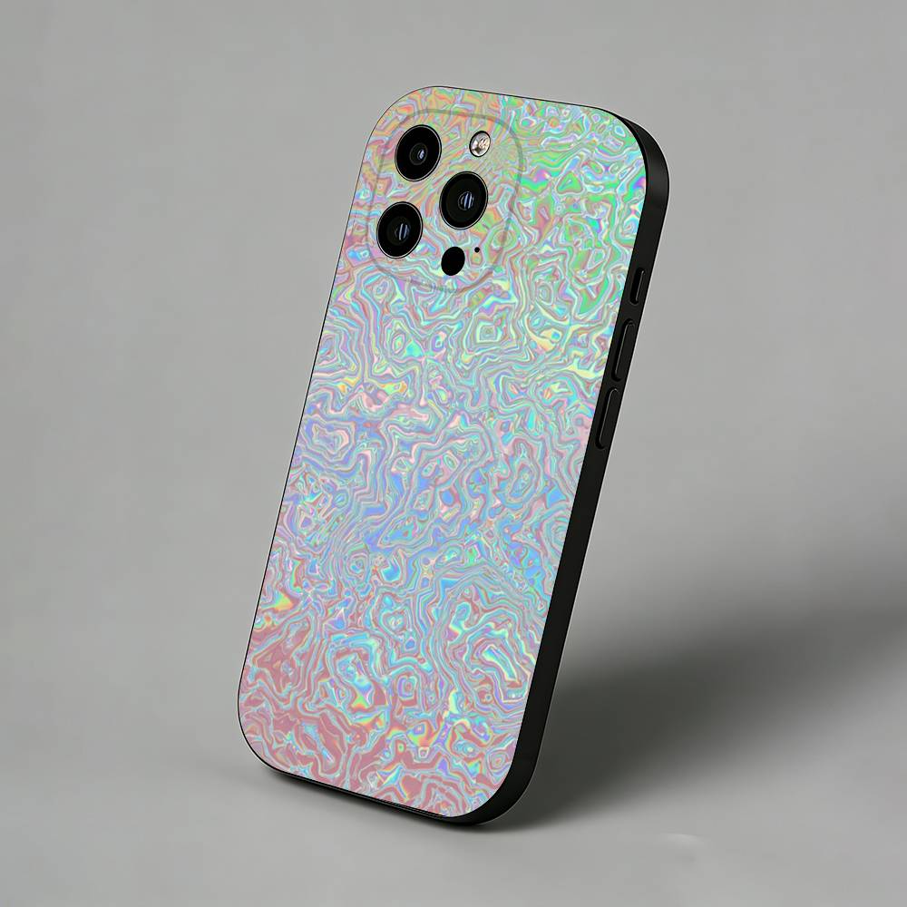 

Holographic Bubble Y2K Style Slim Back Phone Case for iPhone 17 Air 16 Pro Max 16e 15 Plus 14 13 Mini 12 11 Protective Cover iPhone15plus