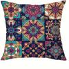 Bohemian Mandala Pillow Covers Double Sided 2D Print Vibrant Pillow Covers Bedroom Living Room Sofa Eclectic Vibe Accessory Gift