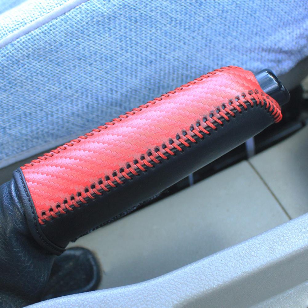 Carbon Fiber Håndbrems Deksel Beskyttende Hylse Håndbremsbeskyttelse for Ford Focus 2012-2018 tilbehør