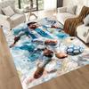 Tapis de sol Messi 469 Tapis de bureau Convient pour les chambres à coucher les salons les cuisines la salle de jeux Tapis antidérapant Décoration de bureau pour la maison Idéal pour Noël