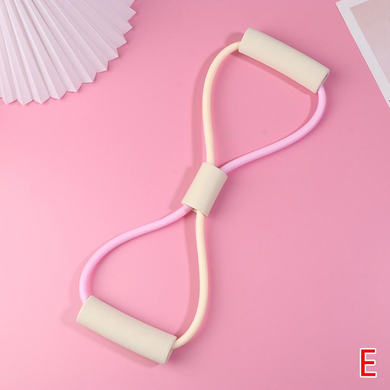 1Pc 8 Shape Tension Rope Yoga Resistance Band Home Gym Elastic Band Tpr Pull Rope Fitness Shoulder Neck Opening Chest Expander
