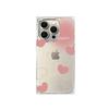 Clear Square Back Tube Case Protection For iPhone 11 15 Plus 14 Pro Max 16 ProMax 12 13 Anti-Oxygen,Pink Heart Pattern Casing