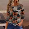 3/4 Length Sleeve Womens Tops Floral Print Vintage Fashion Casual Loose With Round Neck Plus Size Shirts