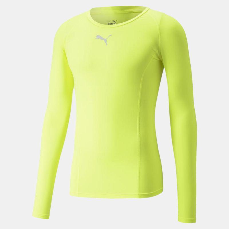 PUMA Men's Liga Technical Fluorescent Silver Logo T-Shirt