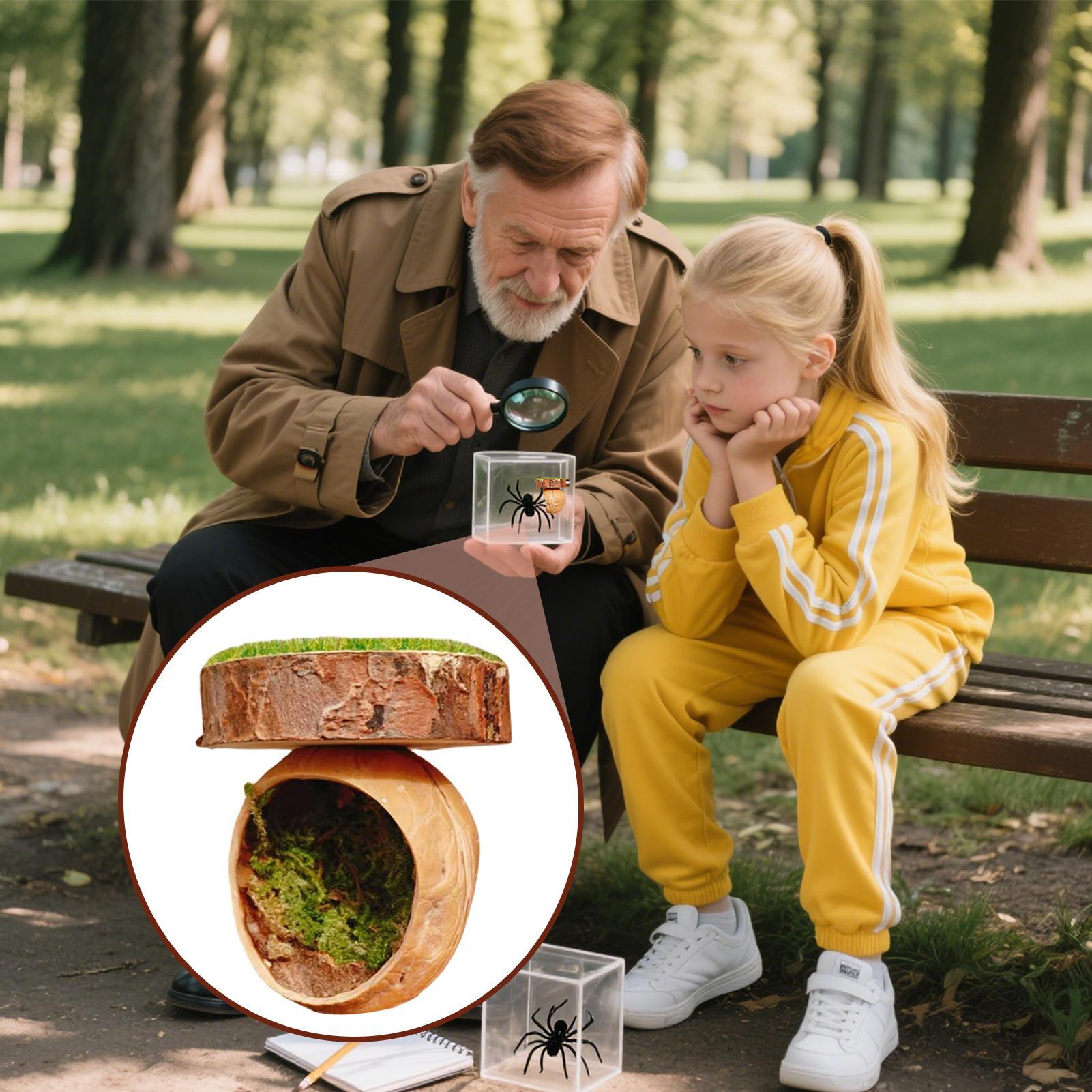 Spider Hide Magnetic Jumping Spider Hiding Habitats Handmade Reptile Amphibian Accessories Magnetic For Jumping Spider Cage China Mainland