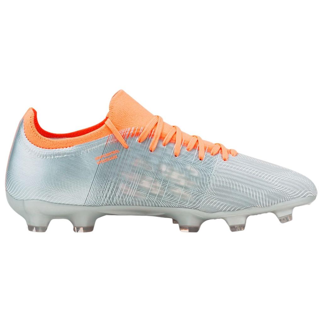 Puma Ultra 3.4 Round Toe Lace-Up AG (Rubber Short Studs) Fabric Durable Breathable Soccer Shoes Men Soccer Shoes Silver Orange 106699-01
