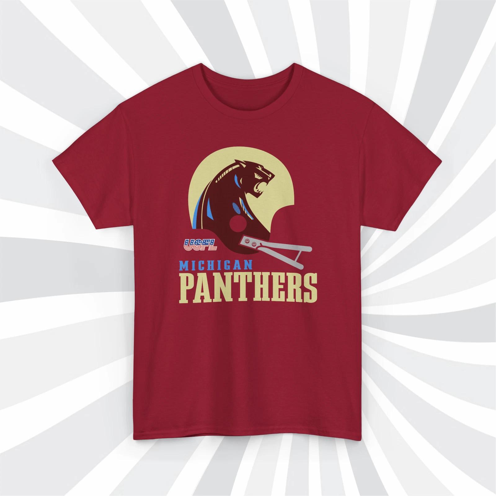 Michigan Panthers 1983 USFL Vintage Football Cardinal T shirt L