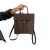 Minimalist Vintage Leather Backpack Women Soft Full-Grain Cowhide Daily Commute Large Capacity Oxford Lining