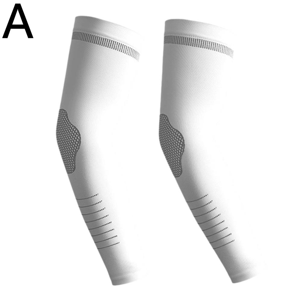 

1Pair Summer UPF50+ Arm Sleeves Cool Feeling Breathable Ice Silk Cycling Sleeve Running Fishing Sunscreen Arm Support Unisex New белый