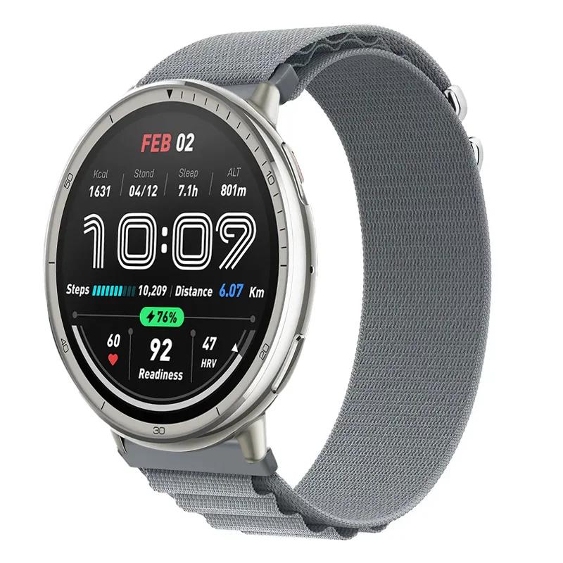 20mm 22mm Alpine Nylon Loop Strap For Amazfit Active 2 GTS 4 Min Sport Bracelet Correa Amazfit Bip 6 5 GTR 4 3 Balance Wristband