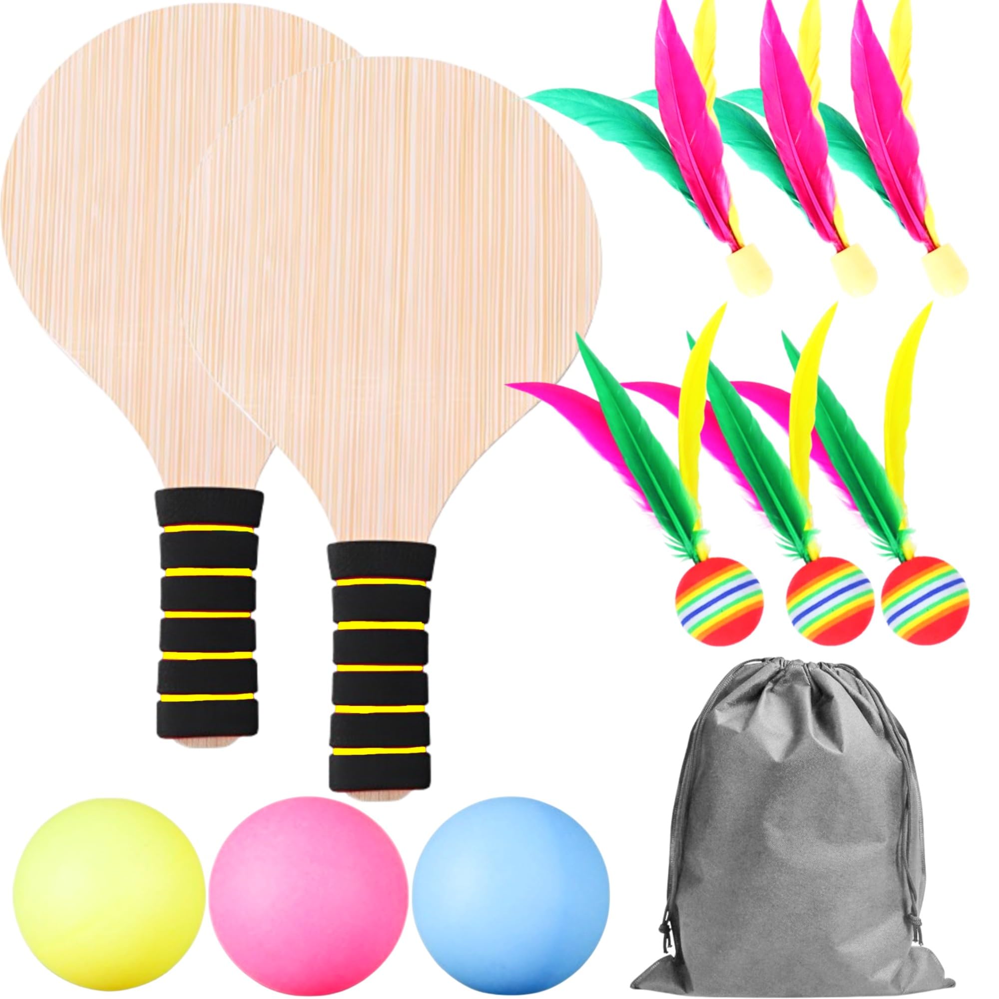 

merrytime Бадминтонная ракетка Подходит для игры в помещении и на открытом воздухе Улучшите свои навыки во время занятий спортом Легкий для хранения чехол Веселье для родителей и физические упражнения