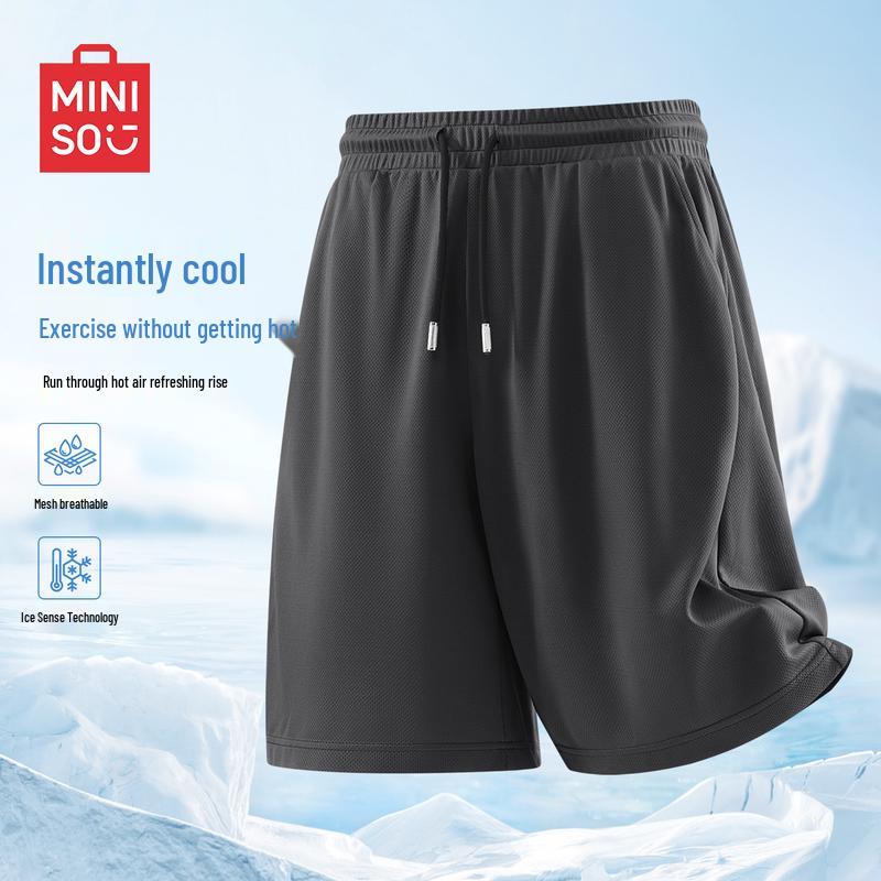 MINISO Men's Summer Quick-Dry Mesh Shorts