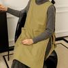 Waterproof Anti-Oil Kitchen Apron for Women with Pockets Long Vest Apron Cooking Painting Nail Salon Beauty Working Pinafore