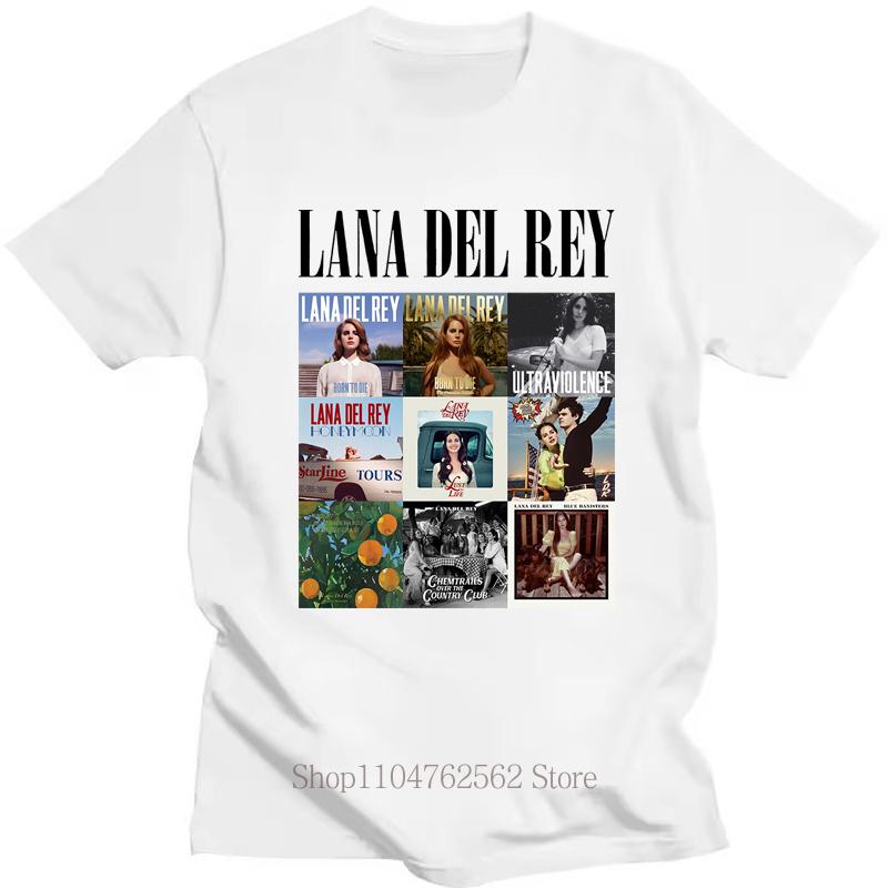 Lana Del Rey Print Tshirts Summer Causal Tops for Unisex Fashion Streetwear Y2K Women Oversize ONeck Short Sleeve Tops Tshirts