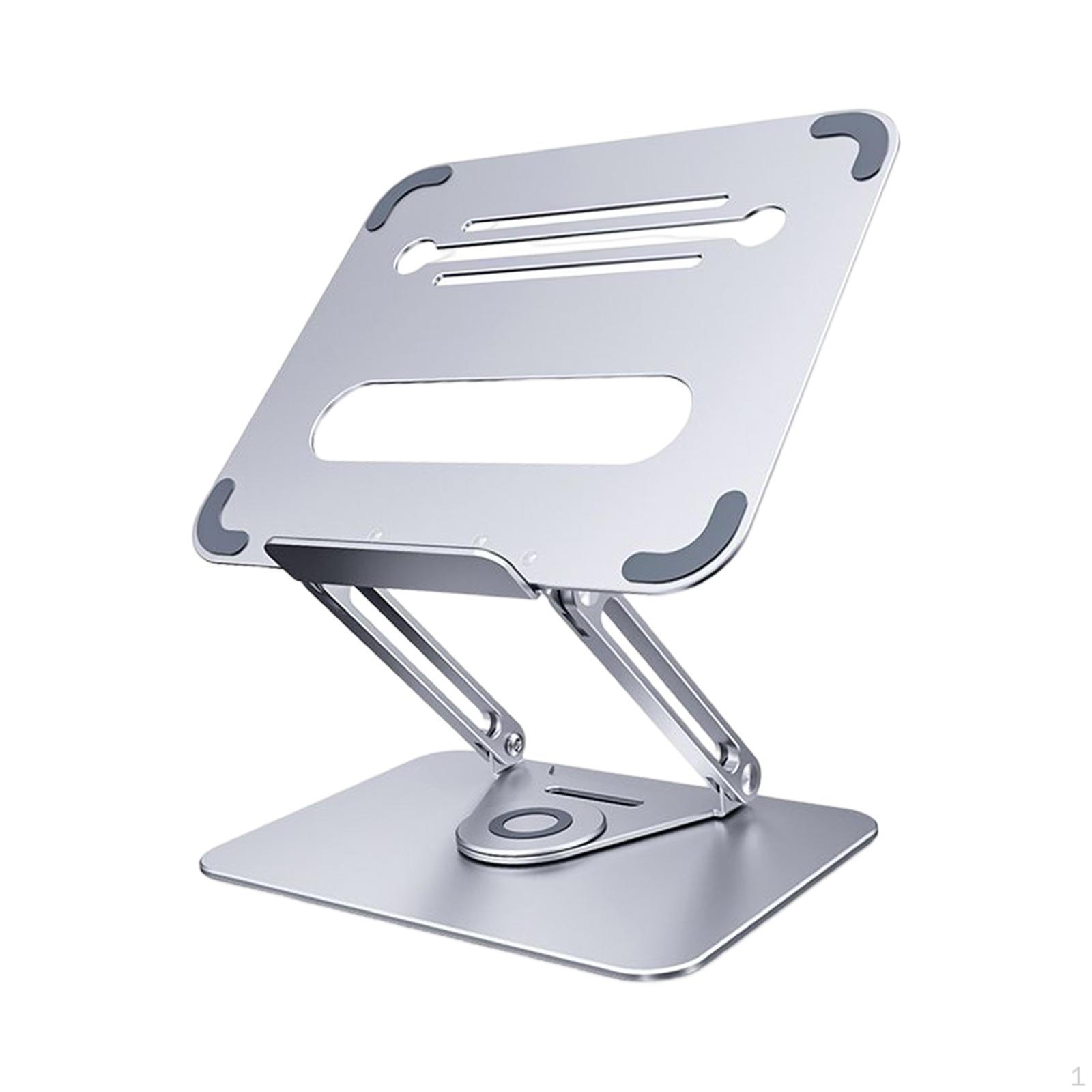 Laptop Stand for Desk, Adjustable Degree Rotatable Riser Computer Argent