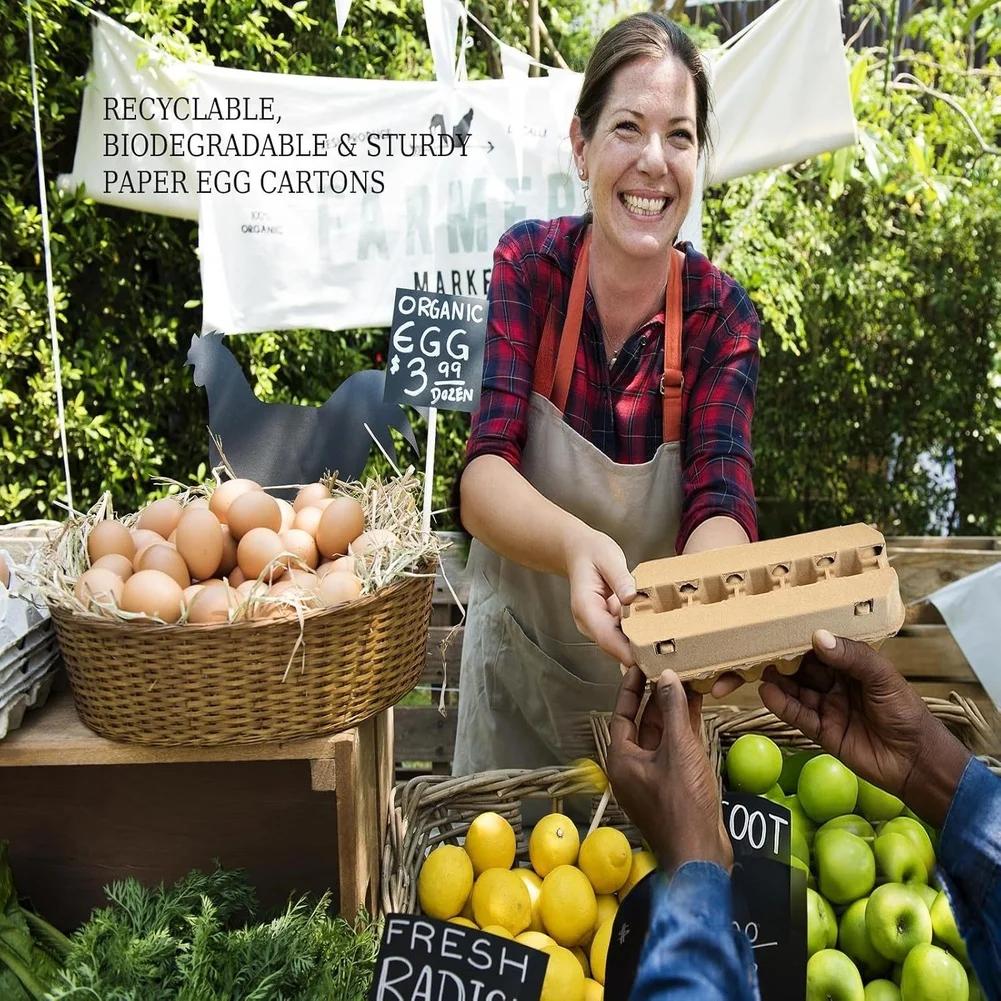 1 ks Karton na vejce 30x20x4cm Biodegradabilní papírová buničina Kartony na vejce Držák na 12 vajec Nárazuvzdorný Ekologicky Kuchyňské nářadí Skladování